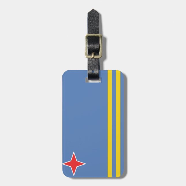 Etiqueta Para Maletas Bandera de Aruba (Frente Vertical)