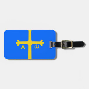 Etiqueta Para Maletas Bandera de Asturias (España)