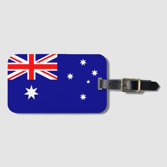 Etiqueta Para Maletas Bandera de Australia (Anverso horizontal)