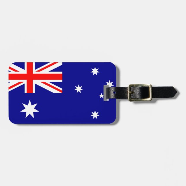 Etiqueta Para Maletas Bandera de Australia (Frente Horizontal)