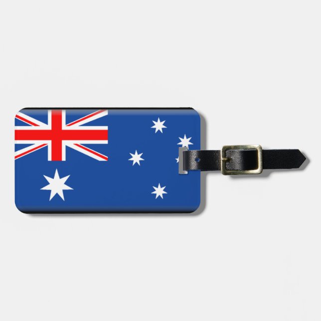 Etiqueta Para Maletas Bandera de Australia (Frente Horizontal)
