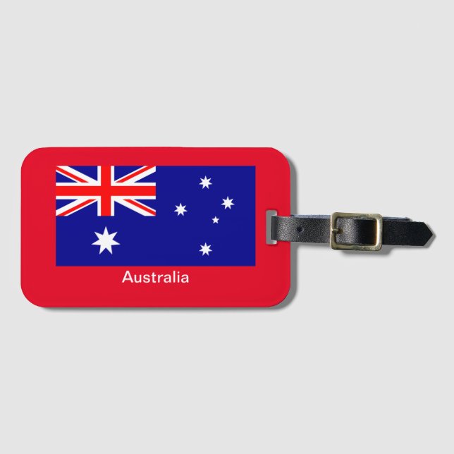 Etiqueta Para Maletas Bandera de Australia (Anverso horizontal)
