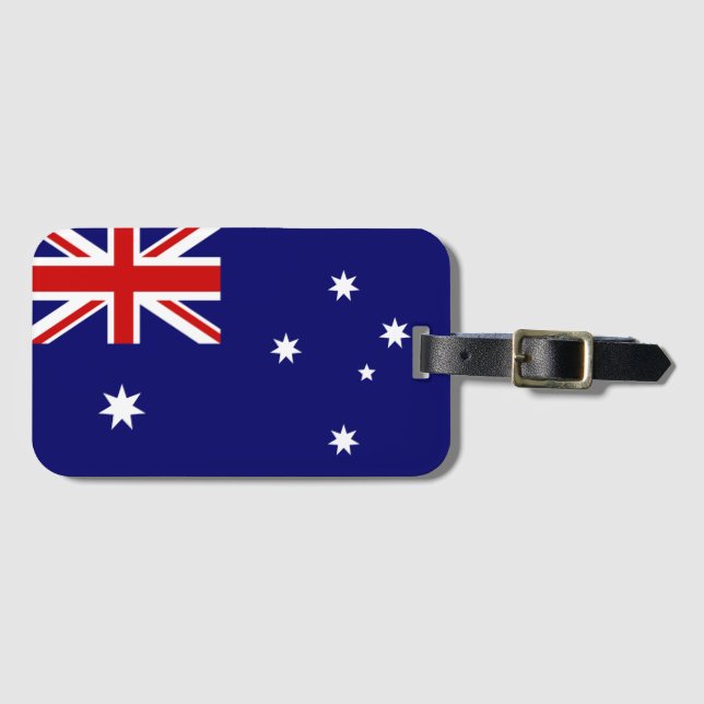 Etiqueta Para Maletas Bandera de Australia (Anverso horizontal)