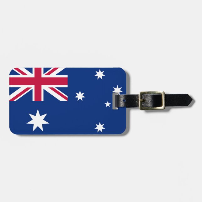 Etiqueta Para Maletas Bandera de Australia (Frente Horizontal)