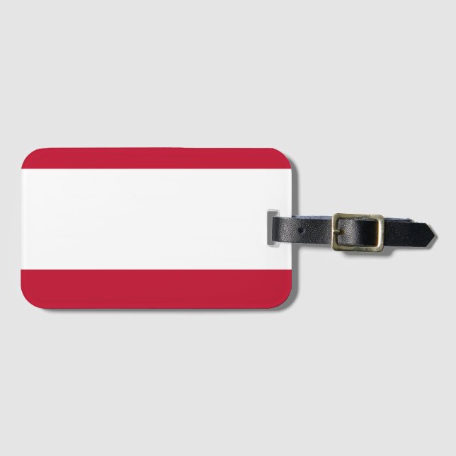 Etiqueta Para Maletas Bandera de Austria (Anverso horizontal)