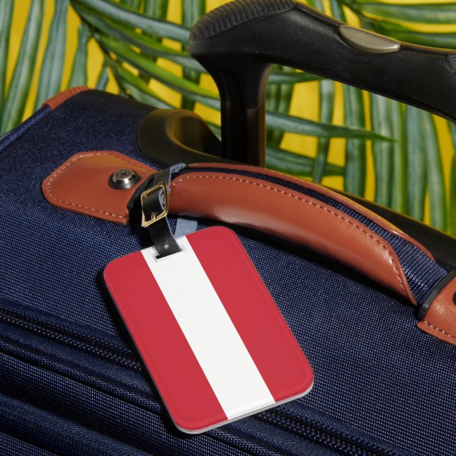 Etiqueta Para Maletas Bandera de Austria (Anverso In situ 1)