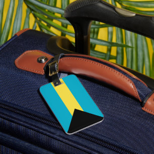 Etiqueta Para Maletas Bandera de Bahamas