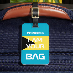 Etiqueta Para Maletas Bandera de Bahamas y viaje/Bolsa personalizada