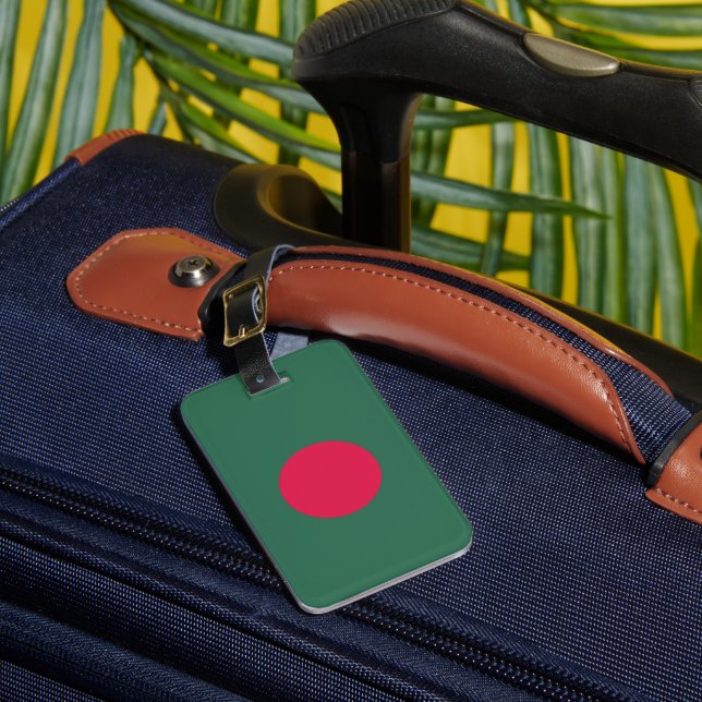 Etiqueta Para Maletas Bandera de Bangladesh (Anverso In situ 1)