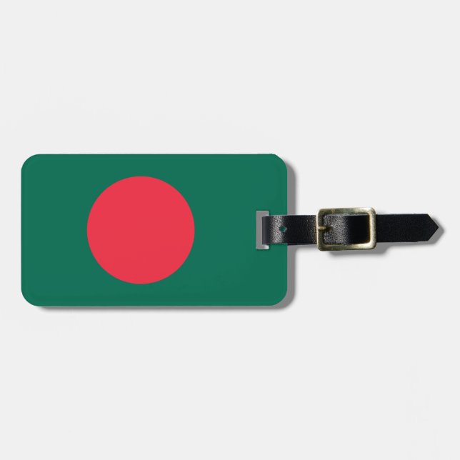 Etiqueta Para Maletas Bandera de Bangladesh (Frente Horizontal)