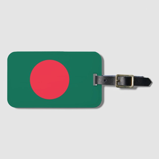Etiqueta Para Maletas Bandera de Bangladesh (Bangladesh) (Anverso horizontal)