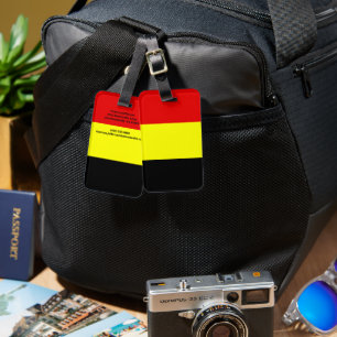 Etiqueta Para Maletas Bandera de Bélgica