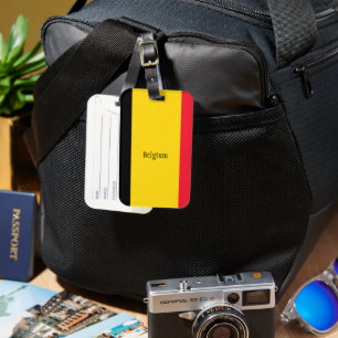 Etiqueta Para Maletas Bandera de Bélgica