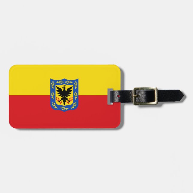 Etiqueta Para Maletas Bandera de Bogotá, Colombia (Frente Horizontal)
