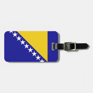 Etiqueta Para Maletas Bandera de Bosnia y Herzegovina Fácil ID Personal