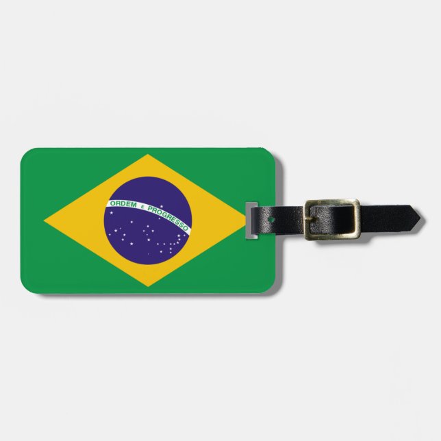 Etiqueta Para Maletas Bandera de Brasil (Frente Horizontal)