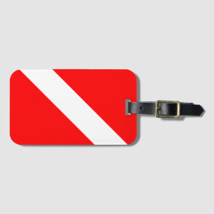 Etiqueta Para Maletas Bandera de buzo Bandera de buceo Buzo abajo