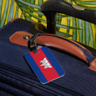 Etiqueta Para Maletas Bandera de Camboya