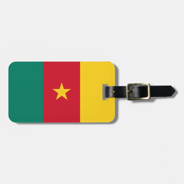 Etiqueta Para Maletas Bandera de Camerún (Frente Horizontal)