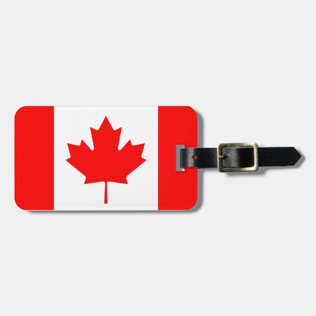 Etiqueta Para Maletas Bandera de Canadá (Frente Horizontal)