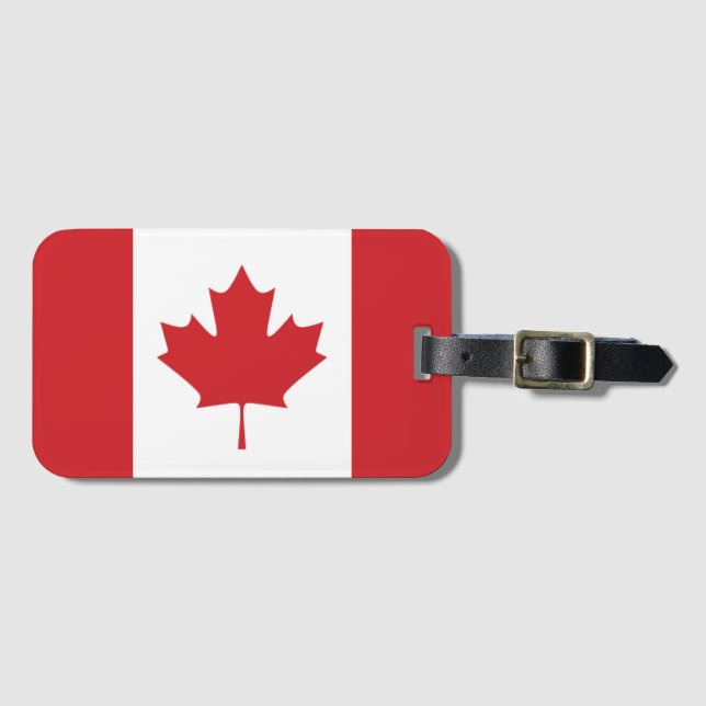 Etiqueta Para Maletas Bandera de Canadá (Anverso horizontal)