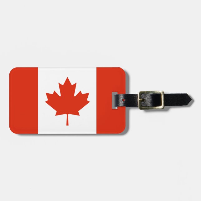 Etiqueta Para Maletas Bandera de Canadá (Frente Horizontal)