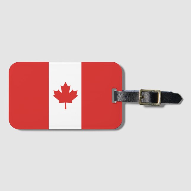 Etiqueta Para Maletas Bandera de Canadá (Anverso horizontal)