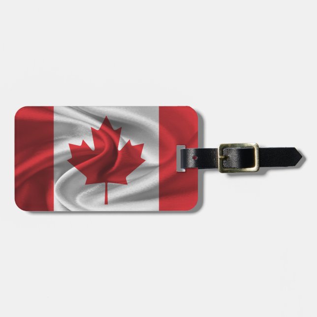 Etiqueta Para Maletas Bandera De Canadá (Frente Horizontal)