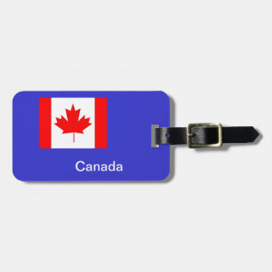 Etiqueta Para Maletas Bandera de Canadá, con nombre, dirección...