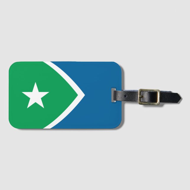 Etiqueta Para Maletas Bandera de Cedar Rapids, Iowa (Anverso horizontal)