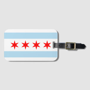 Etiqueta Para Maletas Bandera de Chicago