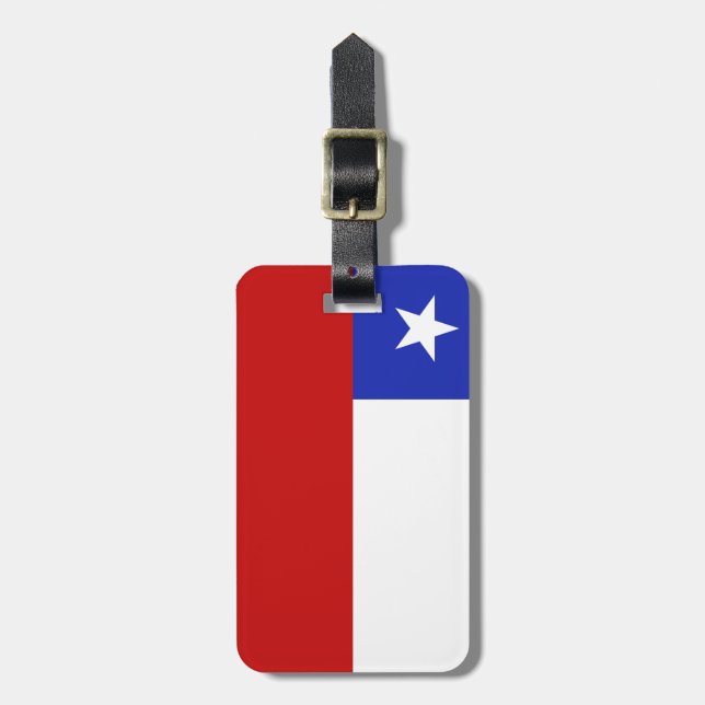 Etiqueta Para Maletas Bandera de Chile (Frente Vertical)