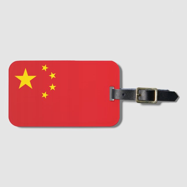 Etiqueta Para Maletas Bandera de China (Anverso horizontal)