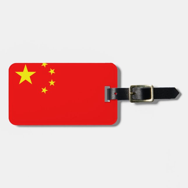 Etiqueta Para Maletas Bandera de China (Frente Horizontal)