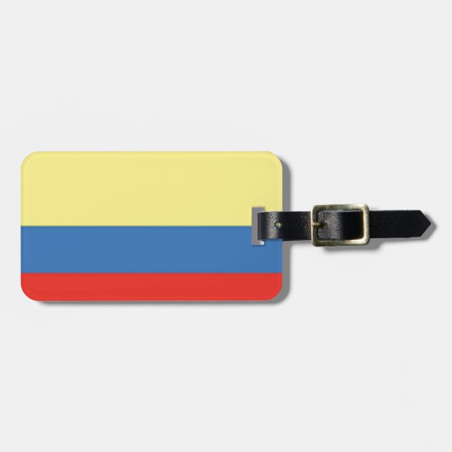 Etiqueta Para Maletas Bandera de Colombia (Frente Horizontal)