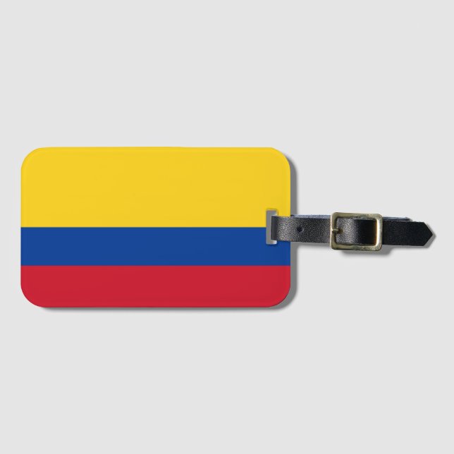 Etiqueta Para Maletas Bandera de Colombia (Anverso horizontal)