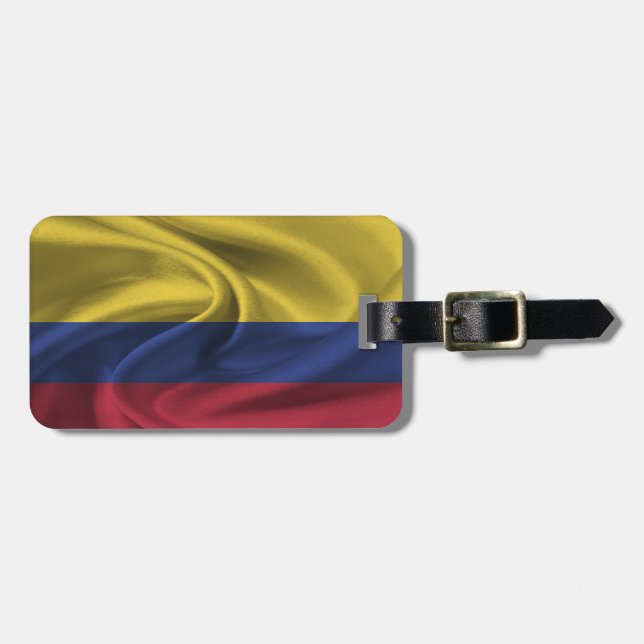 Etiqueta Para Maletas Bandera De Colombia (Frente Horizontal)