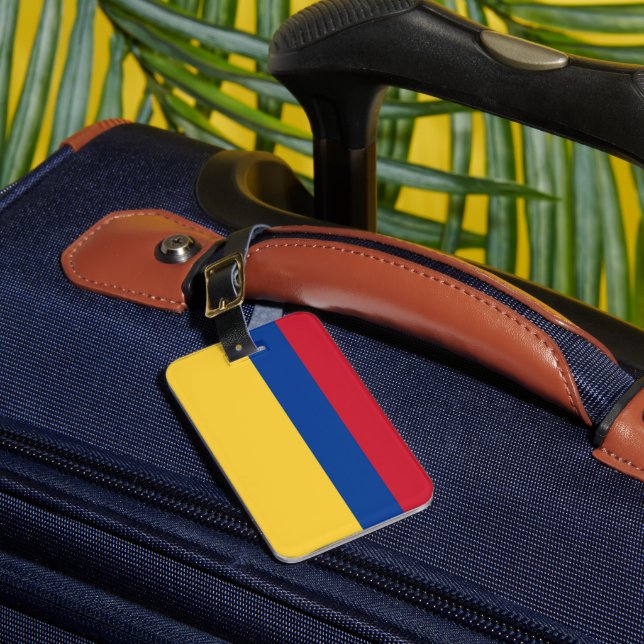 Etiqueta Para Maletas Bandera de Colombia (Anverso In situ 1)