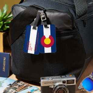 Etiqueta Para Maletas Bandera de Colorado
