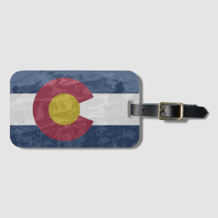Etiqueta Para Maletas Bandera de Colorado con el pico de los lucios