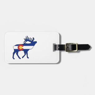 Etiqueta Para Maletas Bandera de Colorado Elk