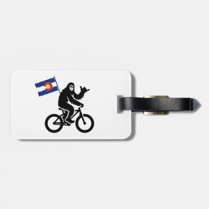 Etiqueta Para Maletas Bandera de Colorado en Ciclismo de pie