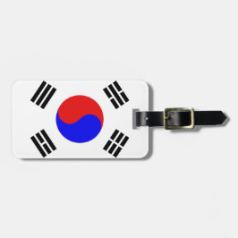 Etiqueta Para Maletas Bandera de Corea