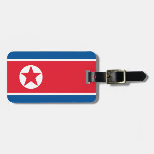 Etiqueta Para Maletas Bandera de Corea del Norte