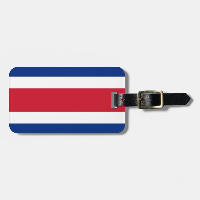 Etiqueta Para Maletas Bandera de Costa Rica (Frente Horizontal)