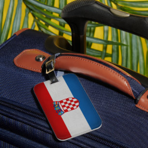 Etiqueta Para Maletas Bandera de Croacia