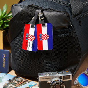 Etiqueta Para Maletas Bandera de Croacia