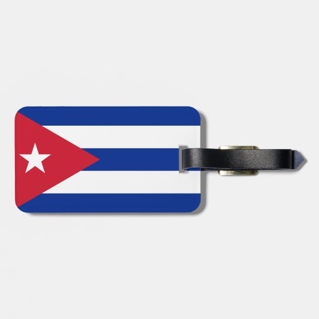Etiqueta Para Maletas Bandera de Cuba (Atrás Horizontal)