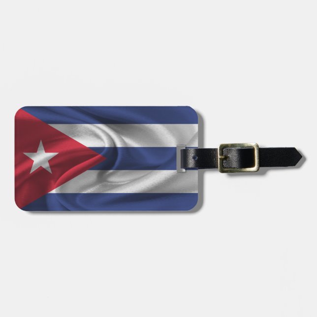 Etiqueta Para Maletas Bandera De Cuba (Frente Horizontal)