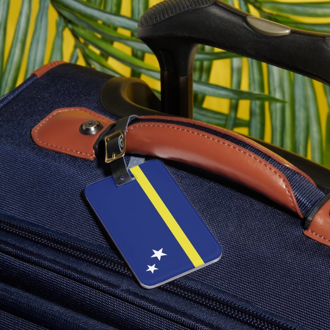 Etiqueta Para Maletas Bandera de Curazao (Anverso In situ 1)